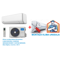 Klima uređaj Midea Breezeless 3,5kW MSFAAU-12HRFN8-QRD6GW/MOB01-12HFN8-QRD6GW, Matt Bijela, Inverter, Wi-Fi SA MONTAŽOM